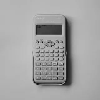A gray Casio scientific calculator